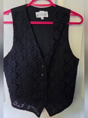 Black Crochet Lace Vest - Women's Camisole Top